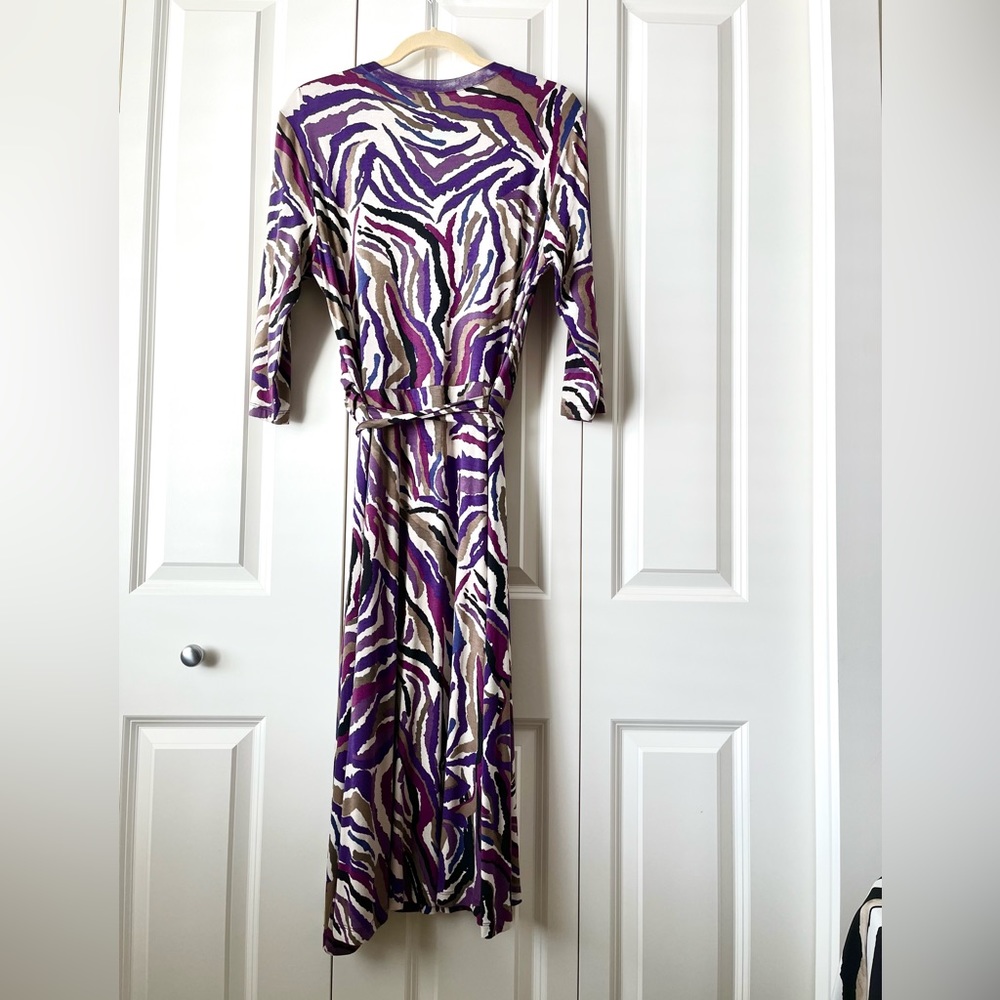Olsen Europe half wrap (top) modern jersey print dress - Picture 4 of 5